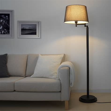 Floor lamp with LED bulb, nickel plated white. . Ikea floor lamps